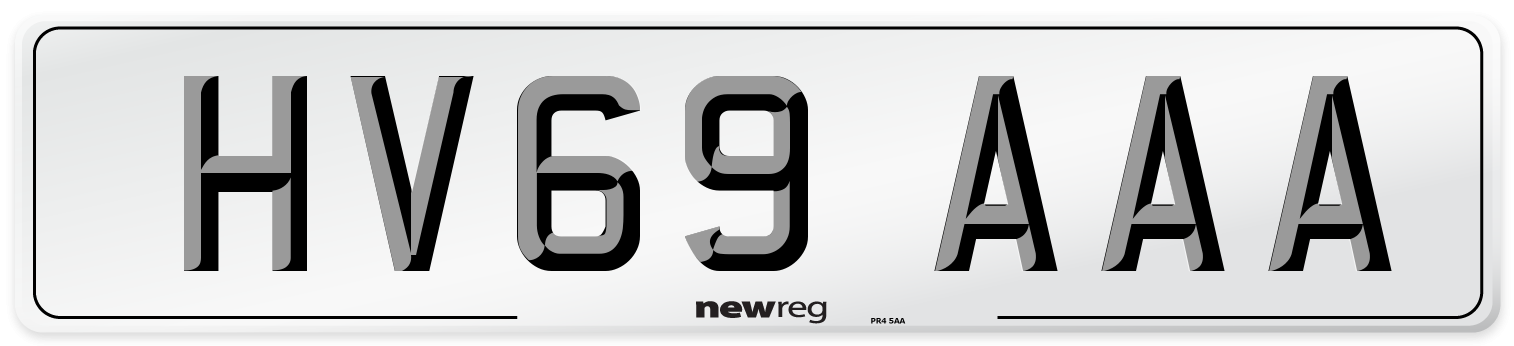 HV69 AAA Number Plate from New Reg
